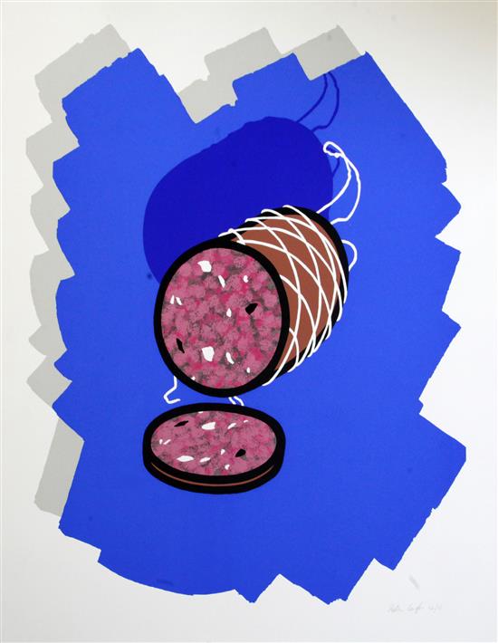 § Patrick Caulfield (1936-2005) Big Sausage 1978 35.5 x 29.5in., unframed